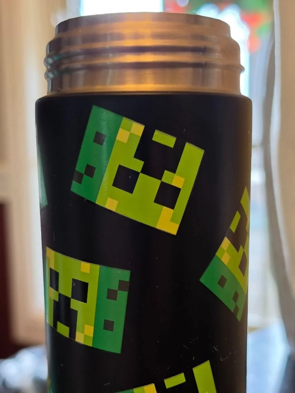 Thermos 16oz Minecraft creeper insulated stainless steel water drink bottle